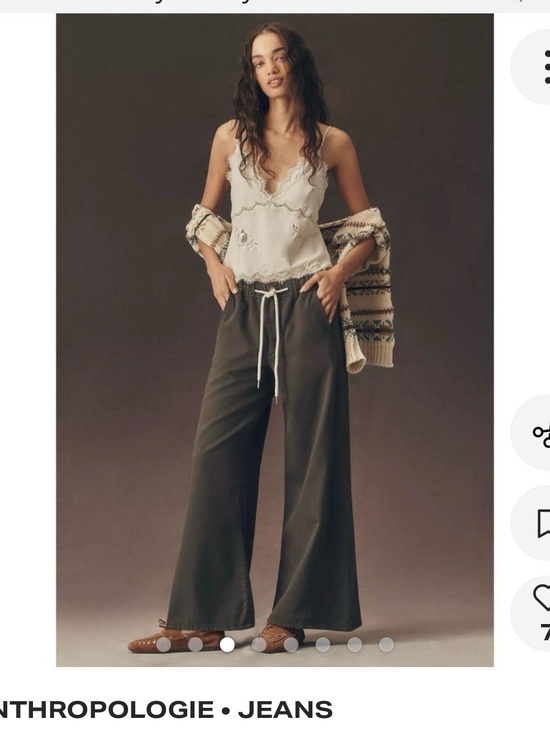 Pilcro Denim - Pilcro Anthropologie XS wide leg palazzo pants charcoal color. Washed, not worn